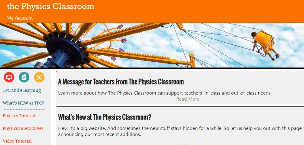 free websites to learn physics
