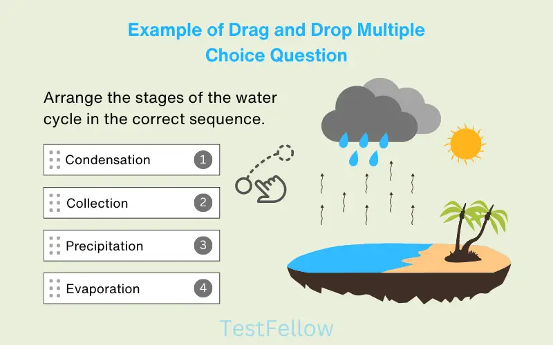 Example of Drag and Drop Multiple Choice Questions