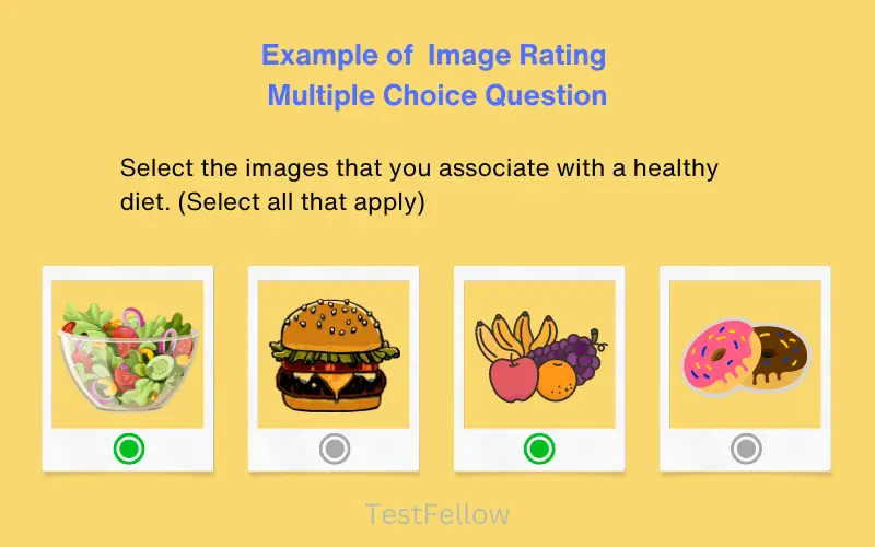 example of image rating multiple choice question