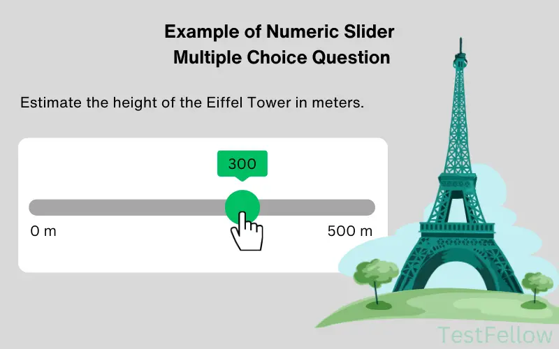 example of numeric slider multiple choice questions